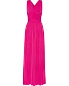 Halston Heritage Wrap-Effect Jersey Gown - Lyst