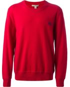 Burberry Brit Embroidered Logo Crew Neck Sweater - Lyst