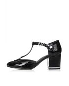 Topshop Womens Joyful Tbar Mid Heels Black - Lyst