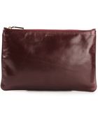 Jil Sander Top Zip Clutch - Lyst