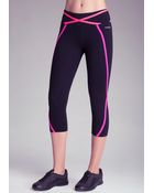 Bebe Contrast Capri Pants - Lyst