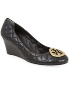 Tory Burch Quinn Leather Wedge - Lyst