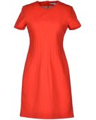 Diane von Furstenberg Plain Shift Short Dress - Lyst