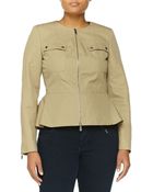 Michael Kors Twill Peplum Jacket - Lyst