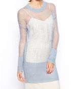 Asos White Jumper In Open Knit - Lyst