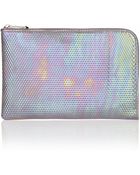 Matthew Williamson Holographic Silver Kissy Clutch Bag - Lyst