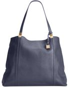 Tommy Hilfiger Th Hinge Pebble Leather Tote - Lyst