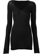 Rick Owens Drkshdw Ribbed T-Shirt - Lyst