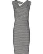 Reiss Mina Geometric Stitch Dress - Lyst