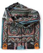 Etro Paisley Print Scarf - Lyst