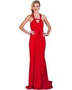 Badgley Mischka Runway Jersey Twist Evening Gown - Lyst