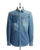 G-star Raw Denim Sports Shirt - Lyst