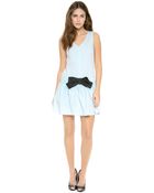 RED Valentino Drop Waist Bow Dress - Lyst