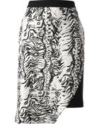 Emanuel Ungaro Zebra Print Skirt - Lyst