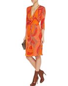 Issa Printed Silk-Jersey Dress - Lyst
