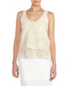Hache Laser Cut Fringe Top - Lyst