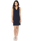Vince V Neck Matte & Shine Dress - Coastal - Lyst