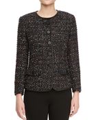 Lafayette 148 New York Tweed Faux Leathertrim Jacket - Lyst