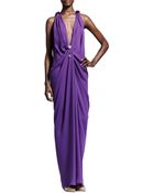 Lanvin Ruched Front Dress - Lyst