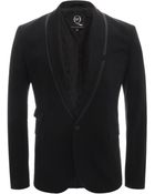 McQ by Alexander McQueen Leather Lapel Tuxedo Jacket - Lyst