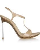 Casadei Patent-Leather Sandals - Lyst