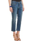 Current/Elliott Cropped Boot Jeans - Lyst