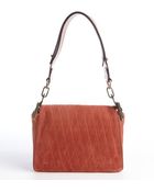 Chloé Brick Red Quilted Suede And Leather Shoulder Bag - Lyst