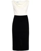 Oscar de la Renta Bi-Colour Jersey Dress - Lyst