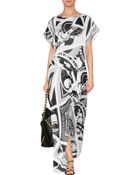 Emilio Pucci Silk Printed Caftan With Belt - Lyst
