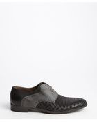 Dolce & Gabbana Black Perforated Leather Lace-Up Oxfords - Lyst