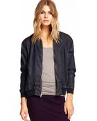 Michael Stars Long Sleeve Varsity Jacket - Lyst