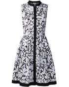 Oscar de la Renta Floral Day Dress - Lyst