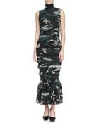Jean Paul Gaultier Sleeveless Tiered Camo Maxi Dress - Lyst