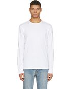 Rag And Bone White Jersey Long Sleeve T_Shirt - Lyst