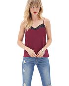 Love 21 Sheer Lace-Trimmed Cami - Lyst