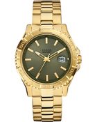 Guess Mens Goldtone Steel Bracelet Watch 42mm - Lyst