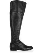 Jil Sander Navy Leather Over-The-Knee Boots - Lyst