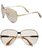 Roberto Cavalli Metal Aviator Sunglasses - Lyst