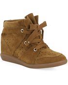 Isabel Marant Bobby Suede Wedge Sneaker - Lyst