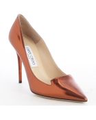 Jimmy Choo Scarlet Red Patent Leather 'Avril' Pointed Toe Pumps - Lyst