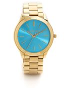 Michael Kors Preppy Chic Slim Runway Watch - Lyst