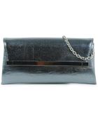 Ivanka Trump Colette Metallic Polyurethane Clutch - Lyst