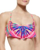 Mara Hoffman Printed Strappy Flutter Bikini Top - Lyst