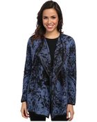 Nic+zoe Eclipse Open Jacket W/ Faux-Leather Trim - Lyst