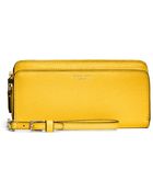 Coach Double Accordion Zip Wallet in Saffiano Leather - Lyst