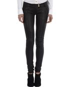 Balmain Leather Biker Pants - Lyst