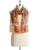 Vince Camuto Cheetah Print Scarf - Lyst