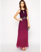 Little Mistress Ombre Maxi Dress With Embellished Waist - Lyst