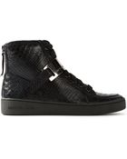 MICHAEL Michael Kors Snakeskin Effect Hi-top Sneakers - Lyst