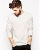 Asos Long Sleeve Grandad in Nepp Fabric - Lyst